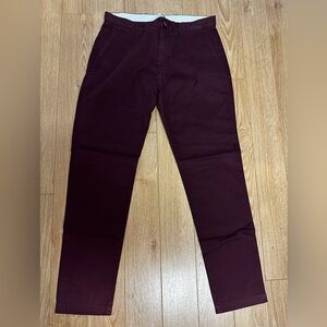 Club Monaco Burgundy Men’s Chino Pants 34/32
